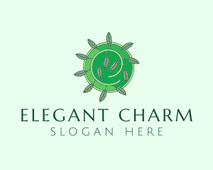 Green Eco Leaves logo design