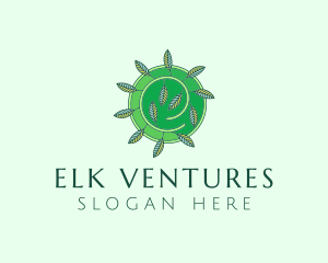 Green Eco Leaves logo design