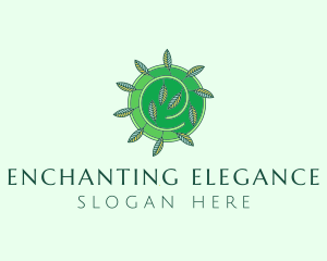 Charm - Green Eco Leaves logo design