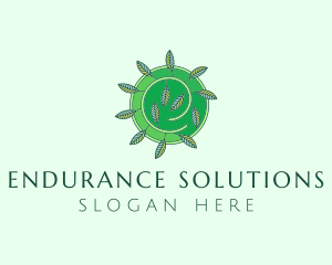 Green Eco Leaves logo design