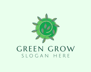 Hydroponics - Green Eco Leaves logo design