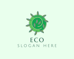 Green Eco Leaves logo design