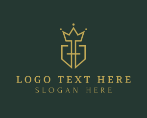 Law Firm - Luxury Crown Shield logo design