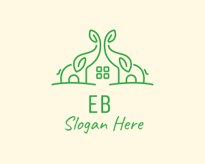 Herbal - Green House Realtor logo design