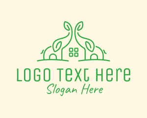 Simple - Green House Realtor logo design