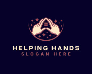 Aid - Community Hand House logo design