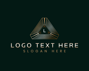 Firm - Tech Pyramid Triangle logo design