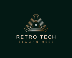 Tech Pyramid Triangle logo design