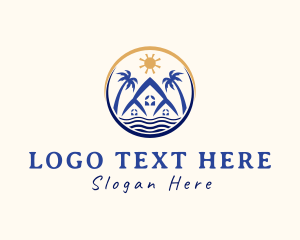 Roofing - Beach House Property logo design