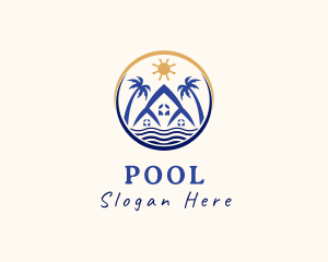 Palm Tree - Beach House Property logo design