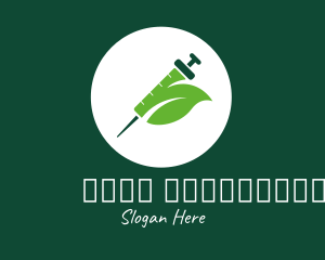 Green Eye - Green Natural Leaf Vaccine logo design