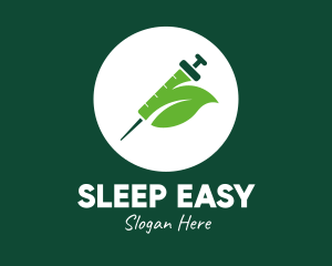 Anesthesiologist - Green Natural Leaf Vaccine logo design