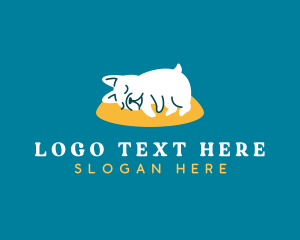Hound - Sleeping Pet Dog logo design