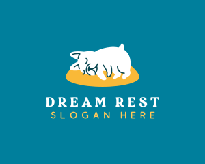 Sleeping Pet Dog logo design