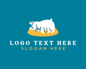 Dog - Sleeping Pet Dog logo design