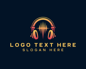 Nightclub - DJ Music Headphone logo design