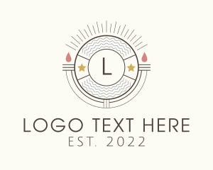 Lifeguard - Beach Badge Letter logo design