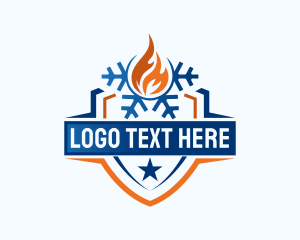 Home Safety - Fire Ice Ventilation logo design