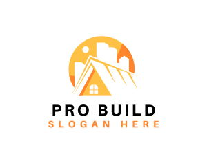 House Roofing Contractor logo design