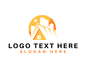 House - House Roofing Contractor logo design