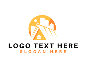 House Roofing Contractor Logo