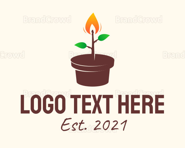 Candle Plant Pot Logo