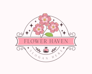 Aroma Perfume Flower logo design