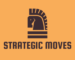 Chessboard - Horse Chess Piece logo design