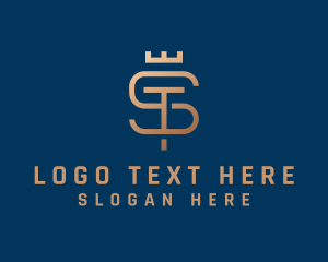 Professional - Elegant Crown Leter ST logo design