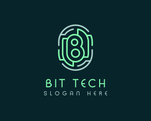 Digital Tech Letter B logo design