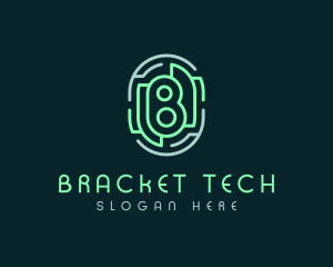 Digital Tech Letter B logo design