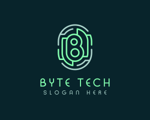 Digital Tech Letter B logo design