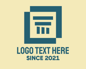Legal Services - Simple Green Business Pillar logo design