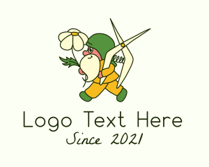 Shears - Gnome Gardener Mascot logo design