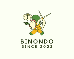 Gnome Flower Gardener Logo