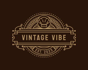 Vintage Retro Restaurant logo design