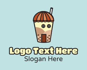 Boba Tea - Bubble Tea House logo design