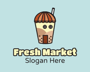 Stall - Bubble Tea House logo design