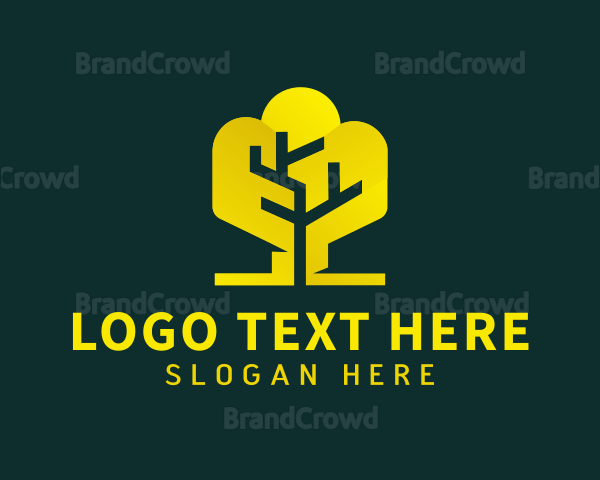 Yellow Tree Nature Logo