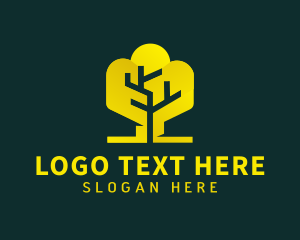 Yellow Tree Nature Logo