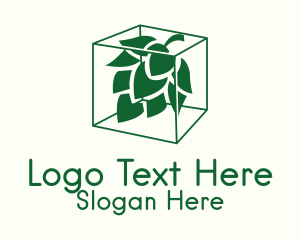 Green Cube Hop Plant  Logo