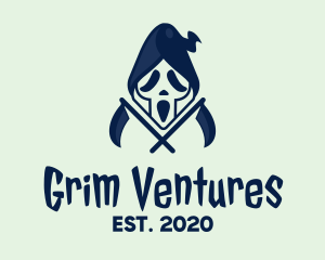 Scary Grim Reaper logo design