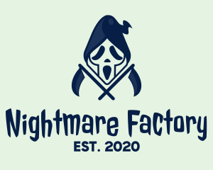Scary Grim Reaper logo design