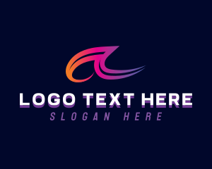 App - Creative Agency Wave Letter A logo design