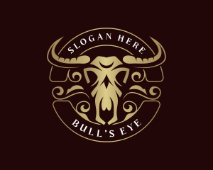 Bison Bull Skull logo design