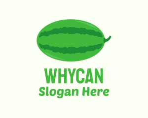 Green Watermelon Fruit Logo