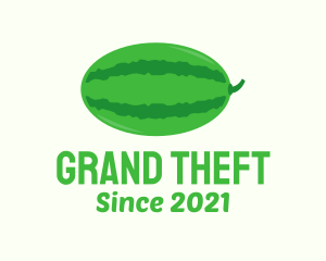 Fruitarian-diet - Green Watermelon Fruit logo design