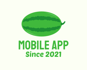 Green - Green Watermelon Fruit logo design