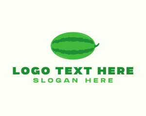 Fruit - Green Watermelon Fruit logo design