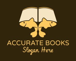 Fish Book Librarian  logo design